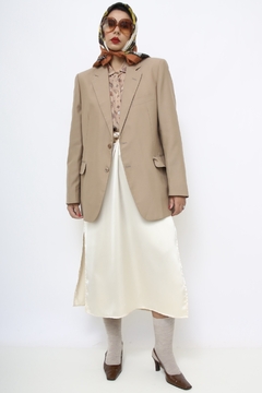 Blazer bege forrado classico
