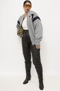Cardigan Mickey vintage dupla face