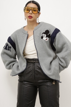 Cardigan Mickey vintage dupla face