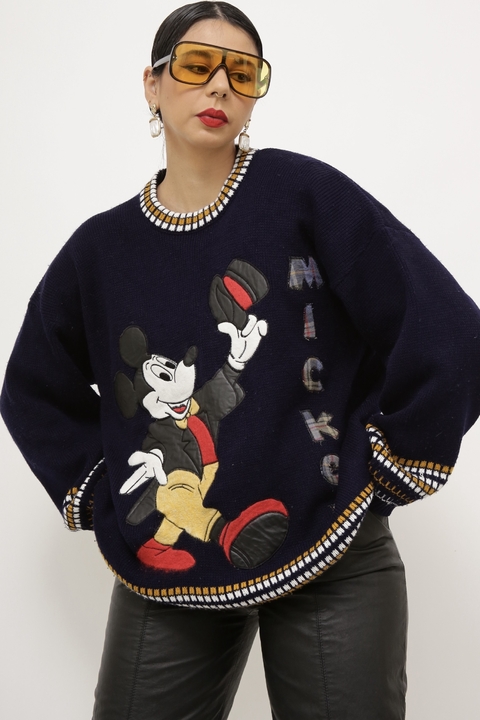 Pulover Mickey vintage azul