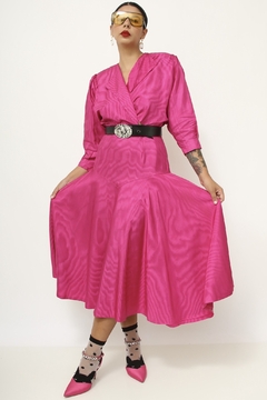 Conjunto rosa casaquinho + saia midi