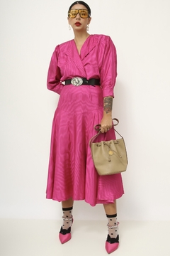Imagem do Conjunto rosa casaquinho + saia midi