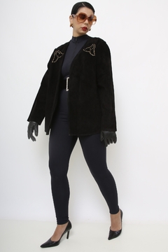 Blazer couro coutry preto - comprar online