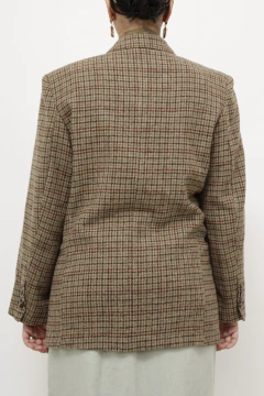 Blazer lã xadrez vintage - Capichó Brechó