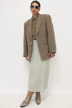 Blazer lã xadrez vintage - comprar online