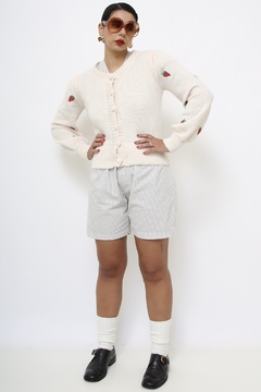 Pulover morangos off white - loja online