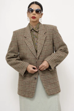 Blazer lã xadrez vintage - comprar online