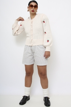 Pulover morangos off white - comprar online