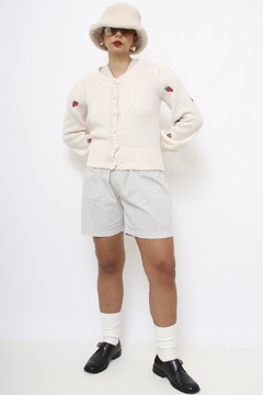 Pulover morangos off white - comprar online