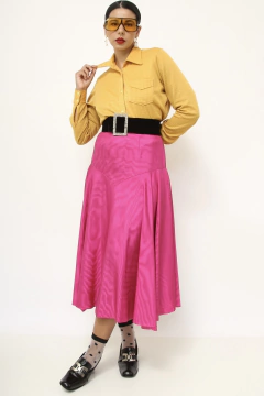 Camisa amarela estampada vintage - comprar online