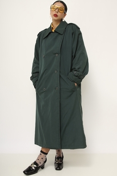 Trench Coat verde acolchoado CHRISTOPHER GRAY na internet