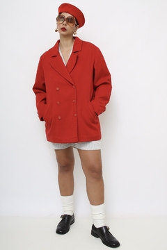 Blazer vermelho classico vintage - loja online