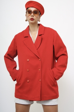 Blazer vermelho classico vintage - Capichó Brechó