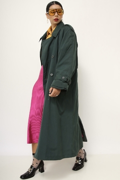 Trench Coat verde acolchoado CHRISTOPHER GRAY - Capichó Brechó