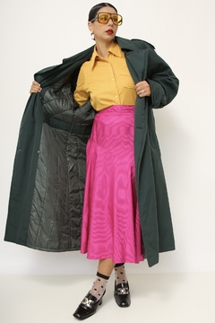 Trench Coat verde acolchoado CHRISTOPHER GRAY na internet