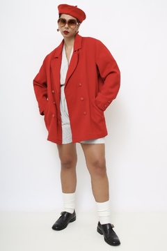 Blazer vermelho classico vintage - loja online