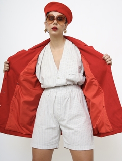 Blazer vermelho classico vintage - loja online
