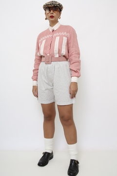 Camisa rosa linho western - comprar online