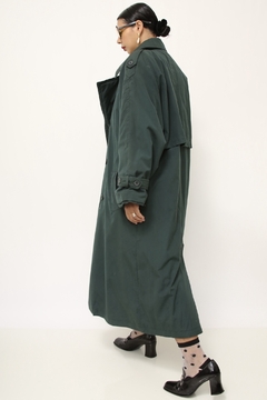 Trench Coat verde acolchoado CHRISTOPHER GRAY na internet