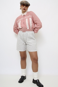 Camisa rosa linho western - comprar online