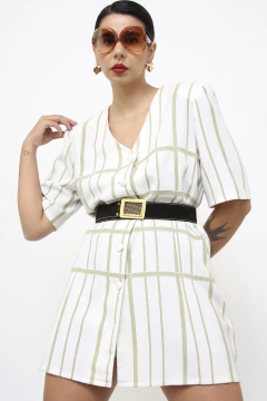 Vestido blazer xadrez verde vintage na internet