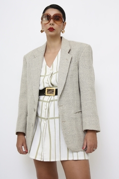 Blazer renner vintage lã cinza
