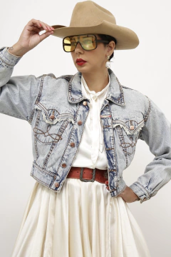 Imagem do Jaqueta jeans western cropped