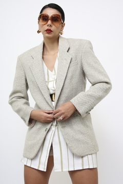 Blazer renner vintage lã cinza - Capichó Brechó