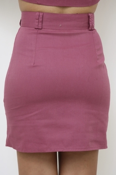 Conjunto CROPPED + SAIA rosa