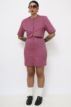 Conjunto CROPPED + SAIA rosa - Capichó Brechó