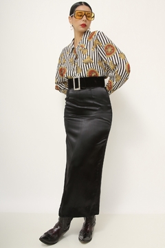 Imagem do Camisa listras vintage estampada