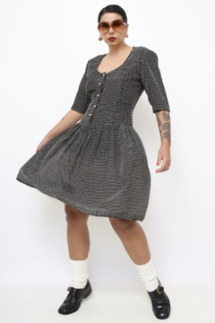Imagem do Vestido midi poa cintura baixa
