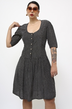Imagem do Vestido midi poa cintura baixa
