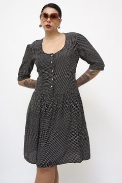Imagem do Vestido midi poa cintura baixa