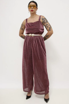 Conjunto brilho rosa PANTALONA + TOP na internet