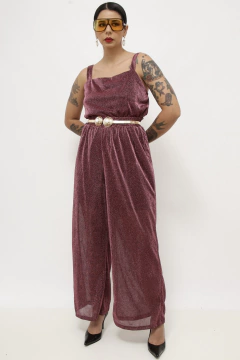 Conjunto brilho rosa PANTALONA + TOP - Capichó Brechó