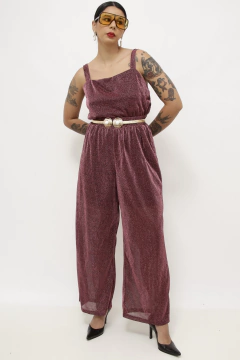 Conjunto brilho rosa PANTALONA + TOP - comprar online