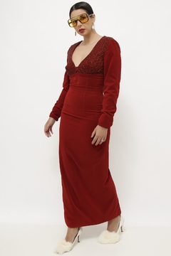 Imagem do Vestido veludo vintage BICHO DE SEDA