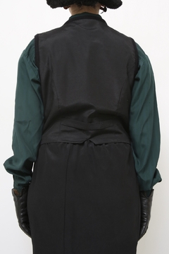 Colete preto estampado vintage - comprar online