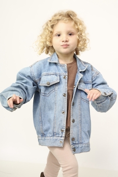 Jaqueta jeans infantil classica - Capichó Brechó