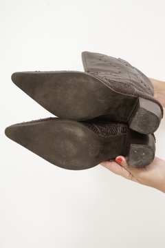 Bota couro boterro marrom textura 39 - loja online