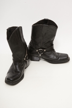 Imagem do Bota couro preta western vintage 37/38