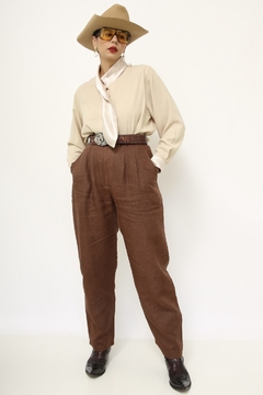 Camisa dourada gravata vintage - Capichó Brechó