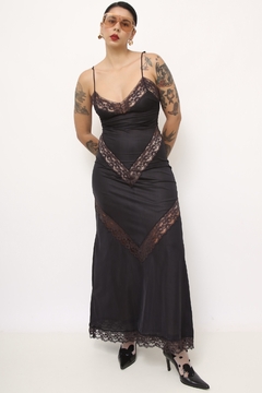 Camisola preta poliamida longa - loja online