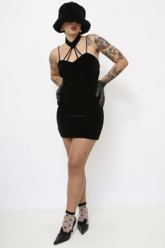 Vestiso veludo vintage curto 90´s - comprar online