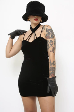 Vestiso veludo vintage curto 90´s