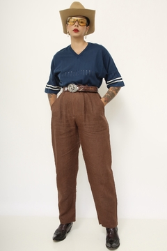 Polo azul listras vintage na internet