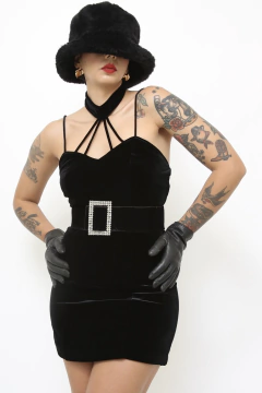 Vestiso veludo vintage curto 90´s