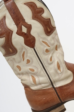 Bota western texana marrom creme 38 - comprar online