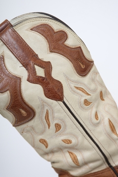 Bota western texana marrom creme 38 - Capichó Brechó